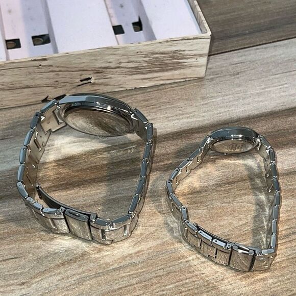 Luis Cardini watch set matching ladies and men’s quartz  tested has new batterie - Picture 7 of 10